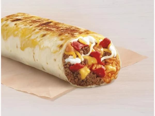 Taco Bell Hash Brown Toasted Breakfast Burrito - Steak